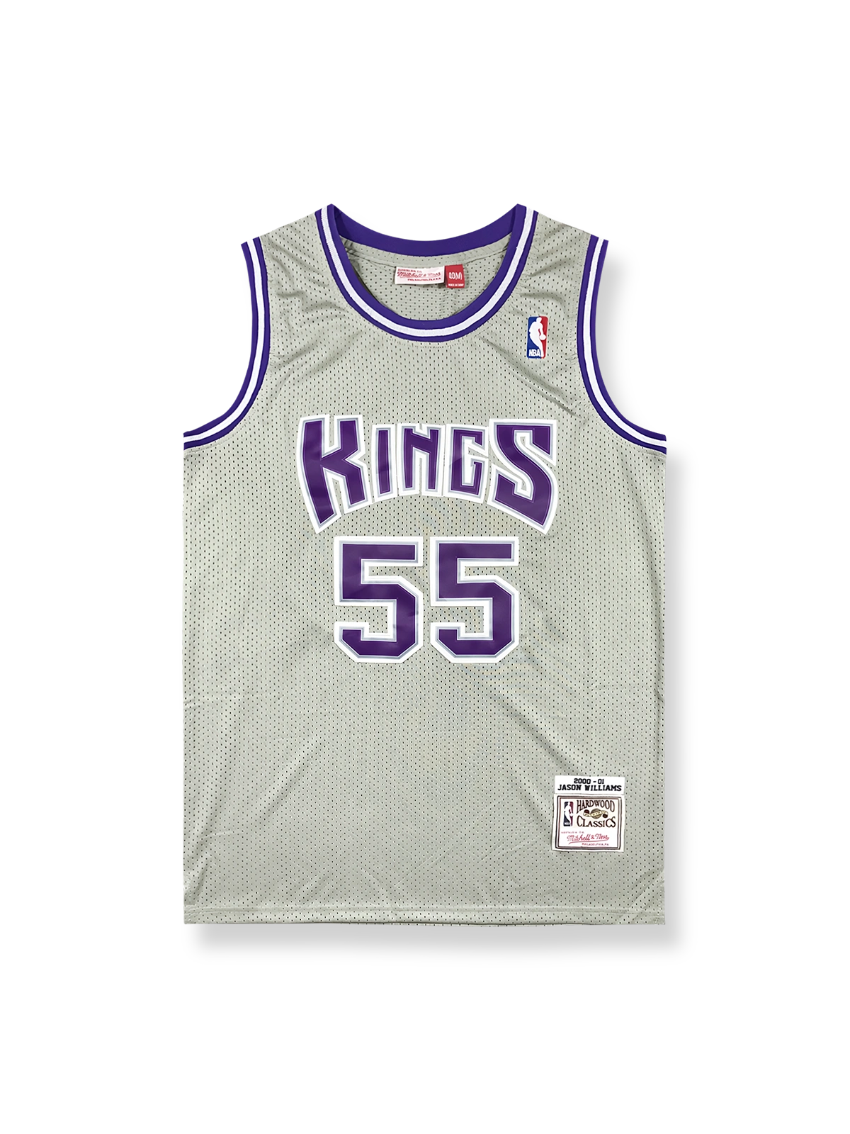 2000-01年 サクラメント・キングス ホーム ユニフォーム ウィリアムズ 55番、ビンテージバスケットボールシャツ