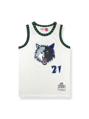 1990年代 ミネソタ・ティンバーウルブズ ホーム ガーネット 21番、ヴィンテージバスケットボールジャージ