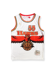 1996-97年 アトランタ・ホークス ホーム ディケンベ・ムトンボ 55番 復刻バスケットボールジャージ