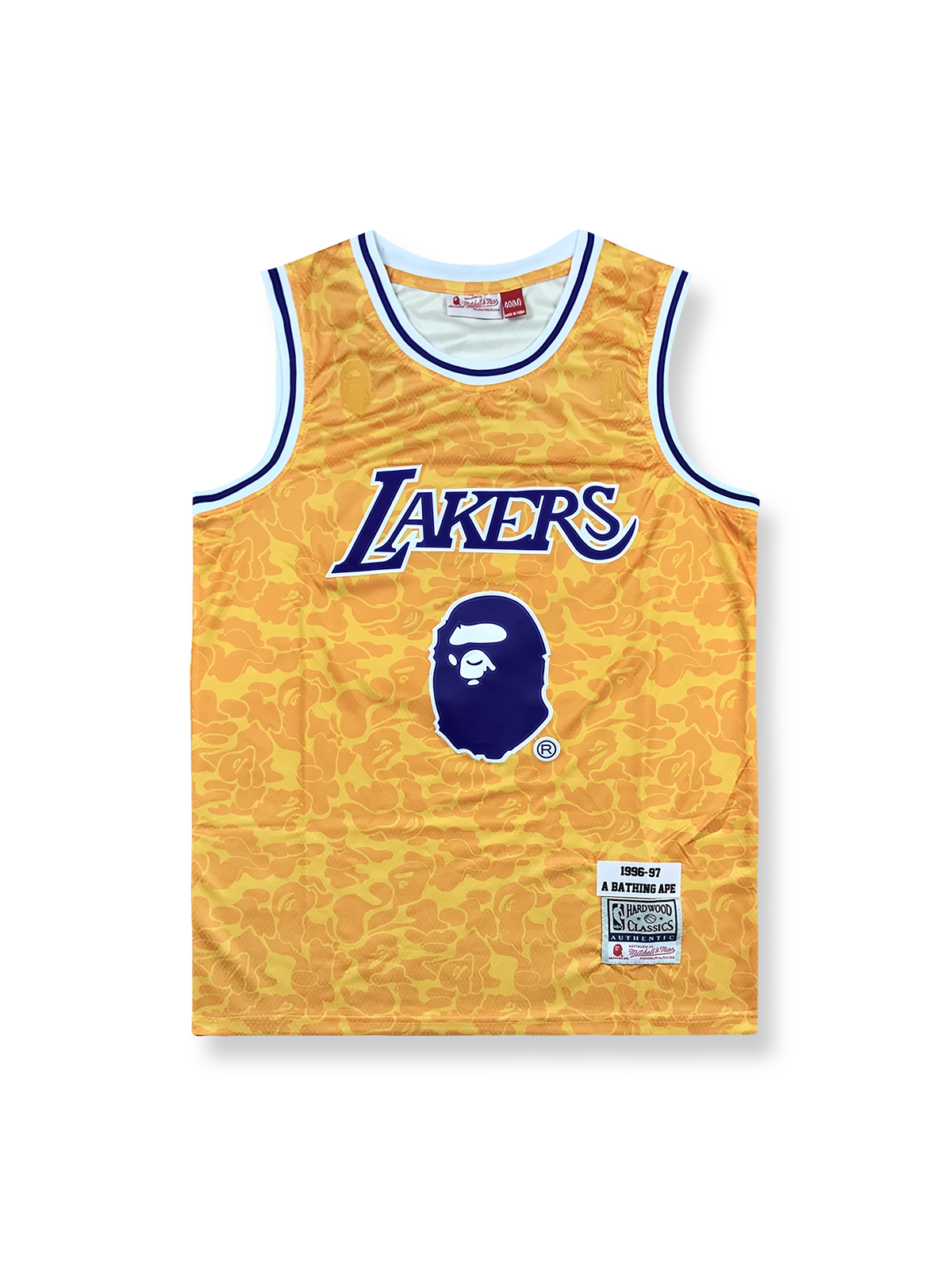 1996-97 ロサンゼルス・レイカーズ ホーム ユニフォーム A・ベイシング・エイプ コラボモデル