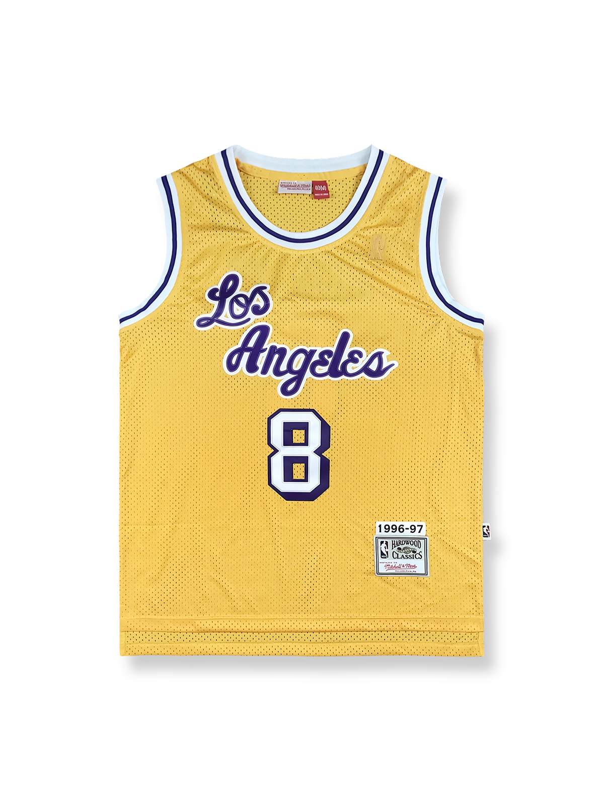 1996-97年 ロサンゼルス・レイカーズ コービー・ブライアント 8番 ゴールド スクリプト ユニフォーム