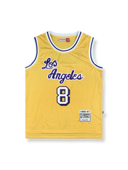 1996-97年 ロサンゼルス・レイカーズ コービー・ブライアント 8番 ゴールド スクリプト ユニフォーム