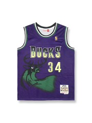 1996-97年 ミルウォーキー・バックス ホームユニフォーム レイ・アレン 34番、ヴィンテージバスケットボールシャツ