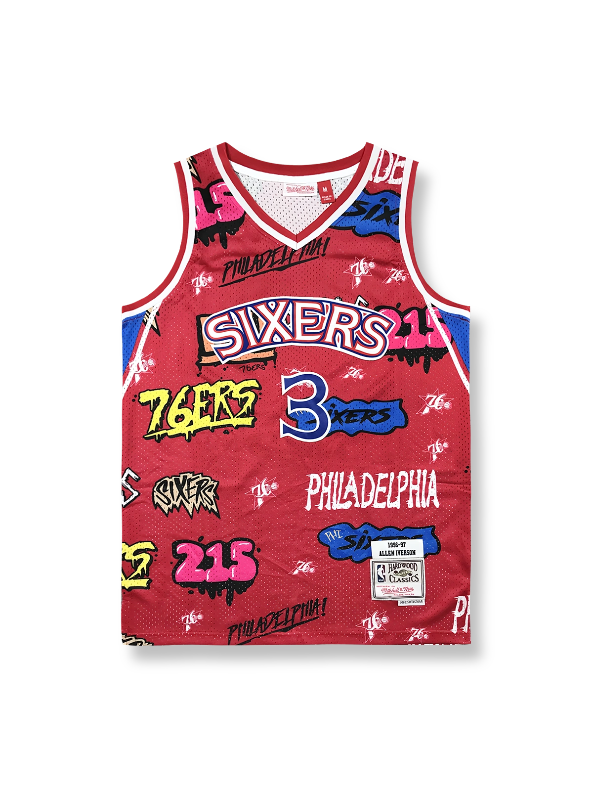 1996-97年 フィラデルフィア・セブンティシクサーズ グラフィティ版 アイバーソン 3番