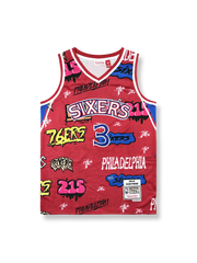 1996-97年 フィラデルフィア・セブンティシクサーズ グラフィティ版 アイバーソン 3番