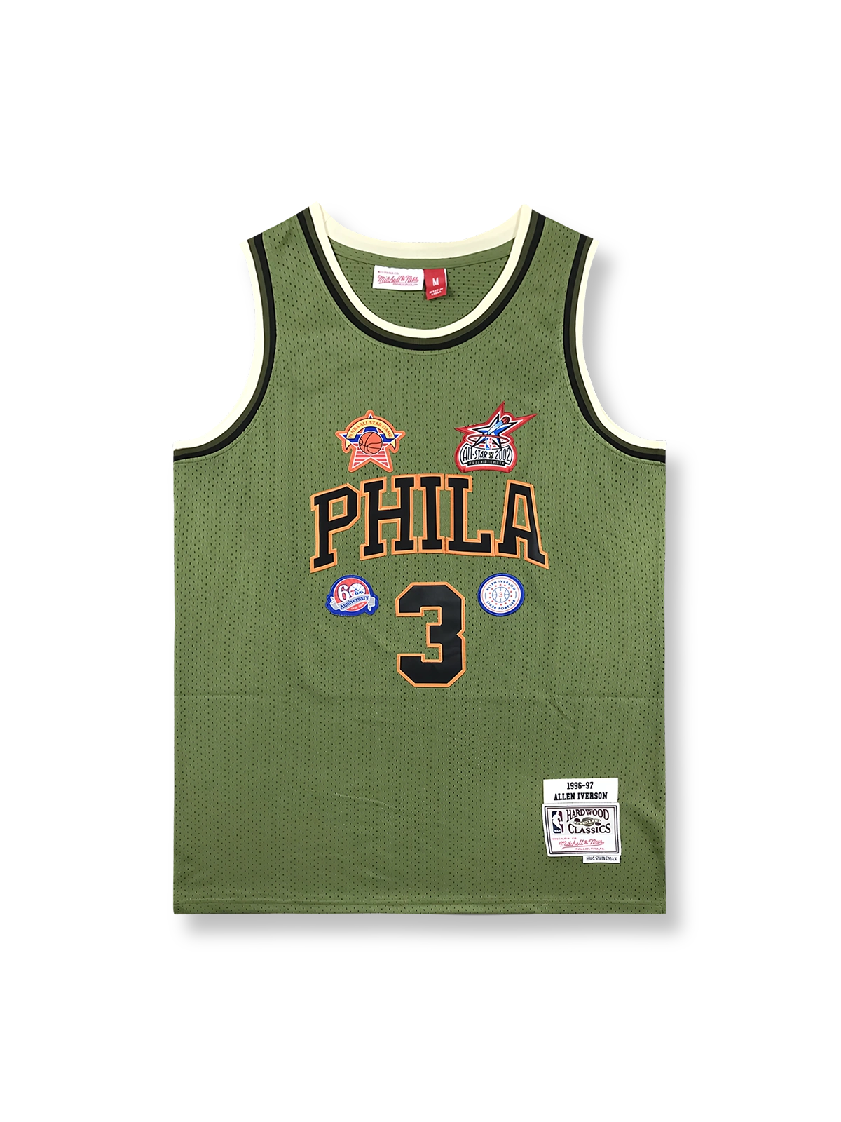 1996-97年 フィラデルフィア・セブンティシクサーズ スペシャルエディション ユニフォーム アイバーソン 3番、ビンテージバスケットボールシャツ