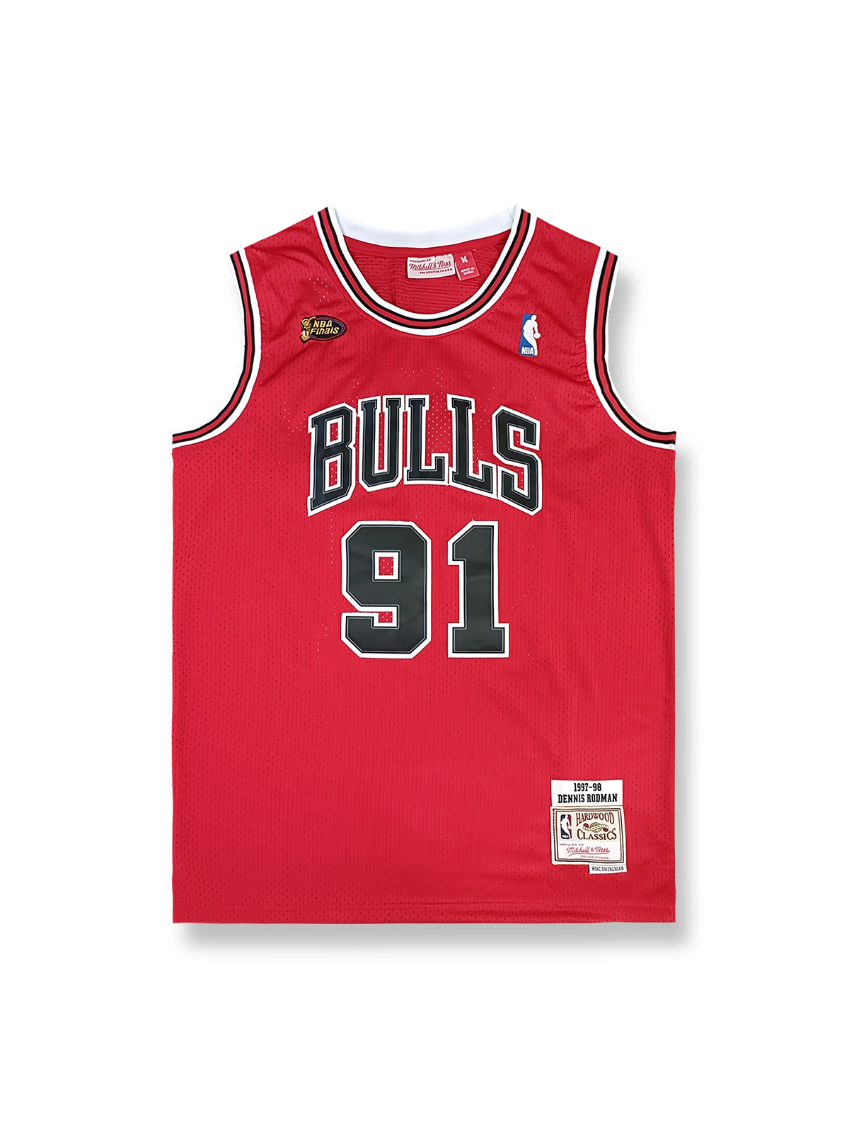 1997-98年 シカゴ・ブルズ ロッドマン 91番 ファイナル仕様ユニフォーム