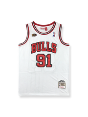 1997-98年 シカゴ・ブルズ ロッドマン 91番 ファイナル仕様 ホワイトユニフォーム
