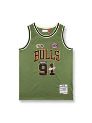 1997-98年 シカゴ・ブルズ スペシャルエディション ユニフォーム ロッドマン 91番、ビンテージバスケットボールシャツ