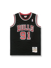 1997-98年 シカゴ・ブルズ ロッドマン 91番 ブラックアウェイユニフォーム