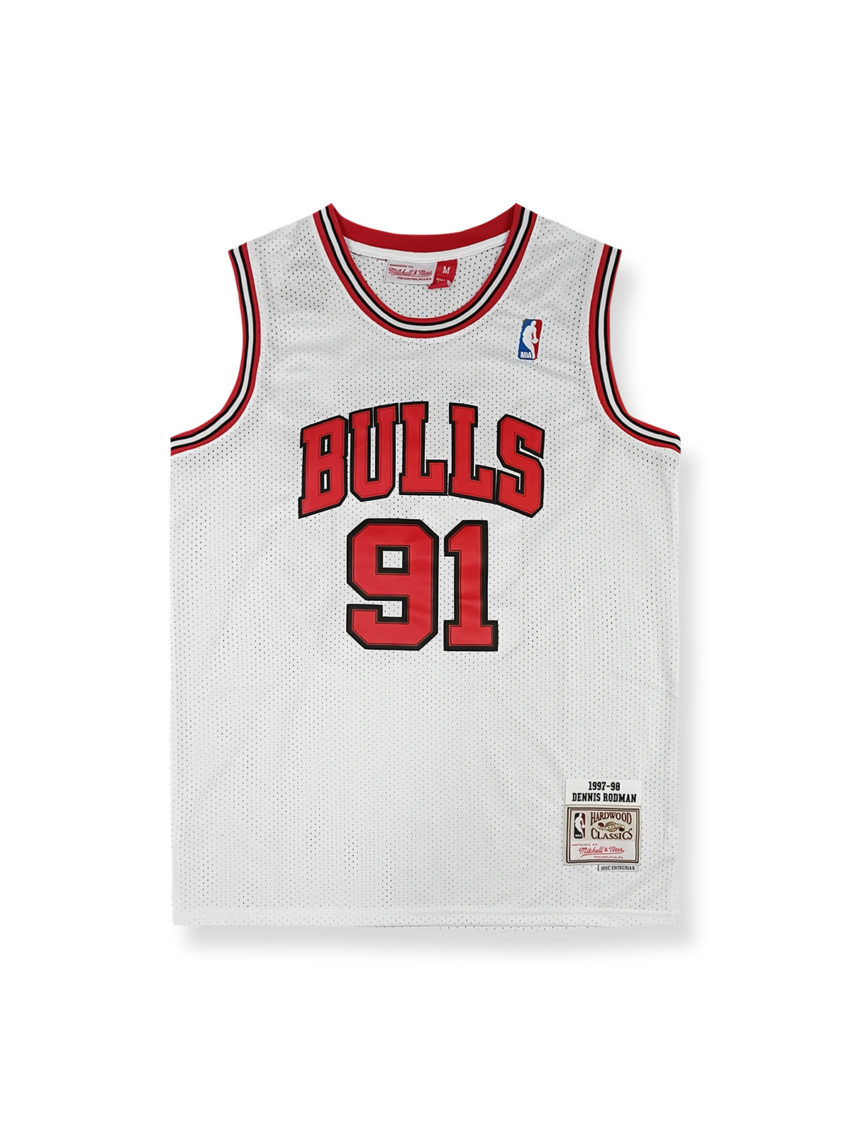 1997-98年 シカゴ・ブルズ ロッドマン 91番 ホームユニフォーム
