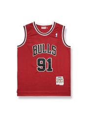 1997-98年 シカゴ・ブルズ ロッドマン 91番 アウェイユニフォーム