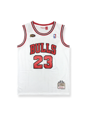 1997-98年 シカゴ・ブルズ ジョーダン 23番 NBAファイナル仕様 ホームユニフォーム 復刻版