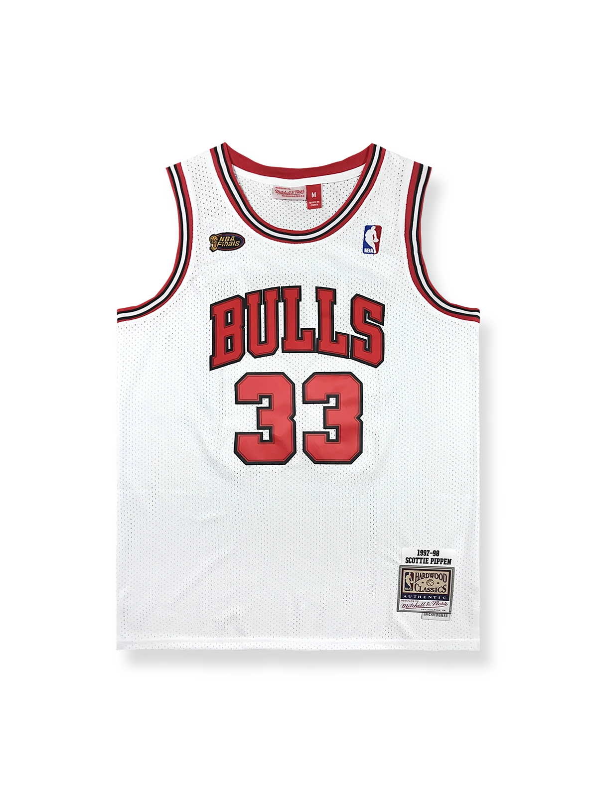 1997-98年 シカゴ・ブルズ ピッペン 33番 NBAファイナル仕様 白アウェイ ユニフォーム