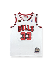 1997-98年 シカゴ・ブルズ ピッペン 33番 NBAファイナル仕様 白アウェイ ユニフォーム