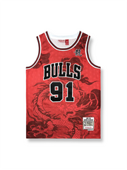 1997-98年 シカゴ・ブルズ スペシャルエディション ユニフォーム ロッドマン 91番、ビンテージバスケットボールシャツ