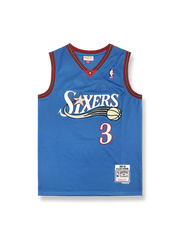 1999-00年 フィラデルフィア・セブンティシクサーズ オルタネート ユニフォーム アレン・アイバーソン 3番、記念モデル、ヴィンテージバスケットボールシャツ