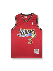 1999-00年 フィラデルフィア・セブンティシクサーズ アウェイ ユニフォーム アレン・アイバーソン 3番、ヴィンテージバスケットボールシャツ