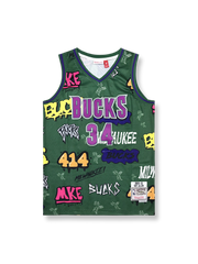 2000-01年 ミルウォーキー・バックス アレン 34番 グラフィティエディション ジャージ