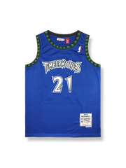 2003-04年 ミネソタ・ティンバーウルブズ ホーム ガーネット 21番、ヴィンテージバスケットボールジャージ