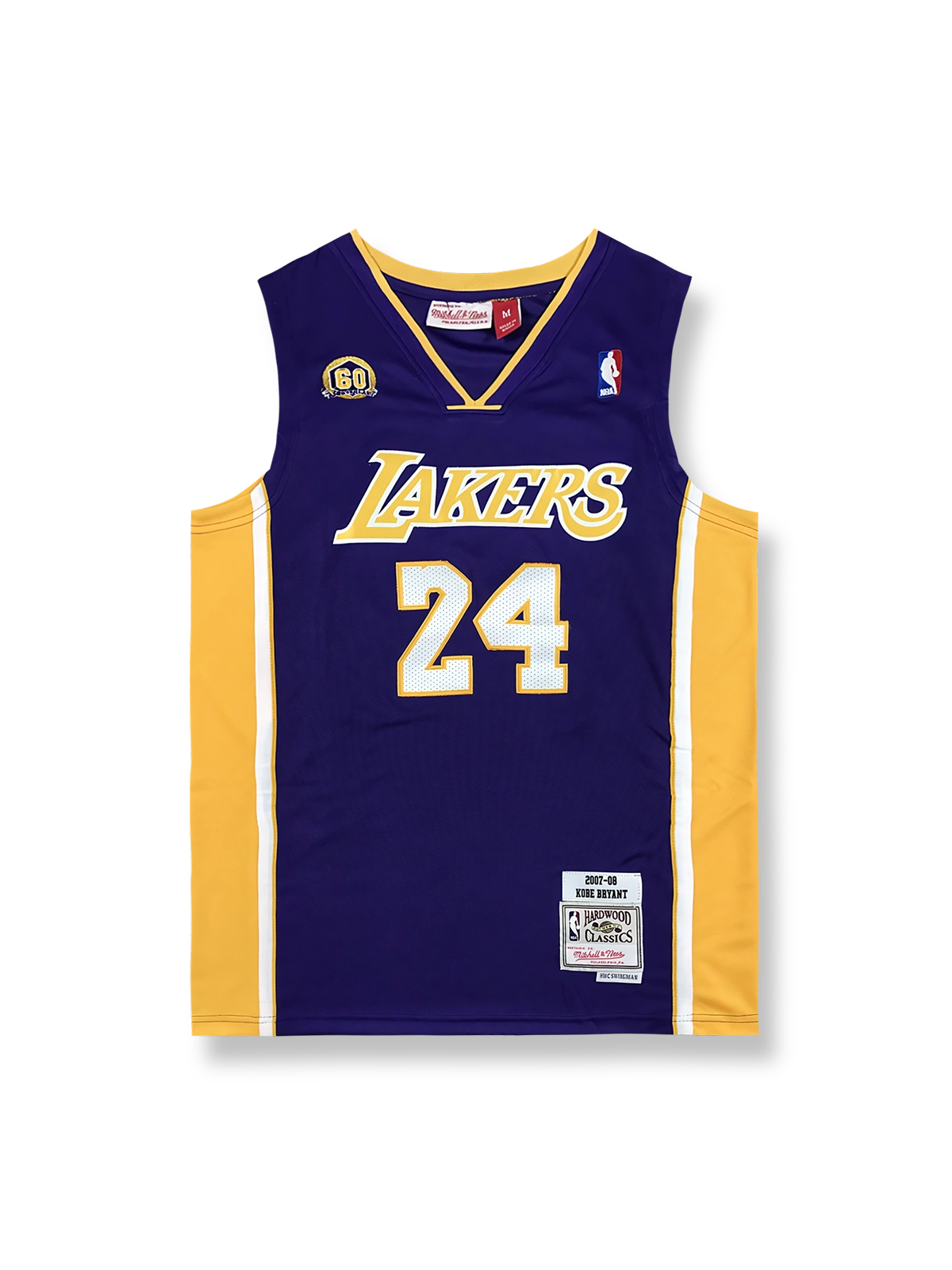 2006-07年 ロサンゼルス・レイカーズ アウェイジャージ コービー・ブライアント 24番 60周年記念、ヴィンテージバスケットボールシャツ