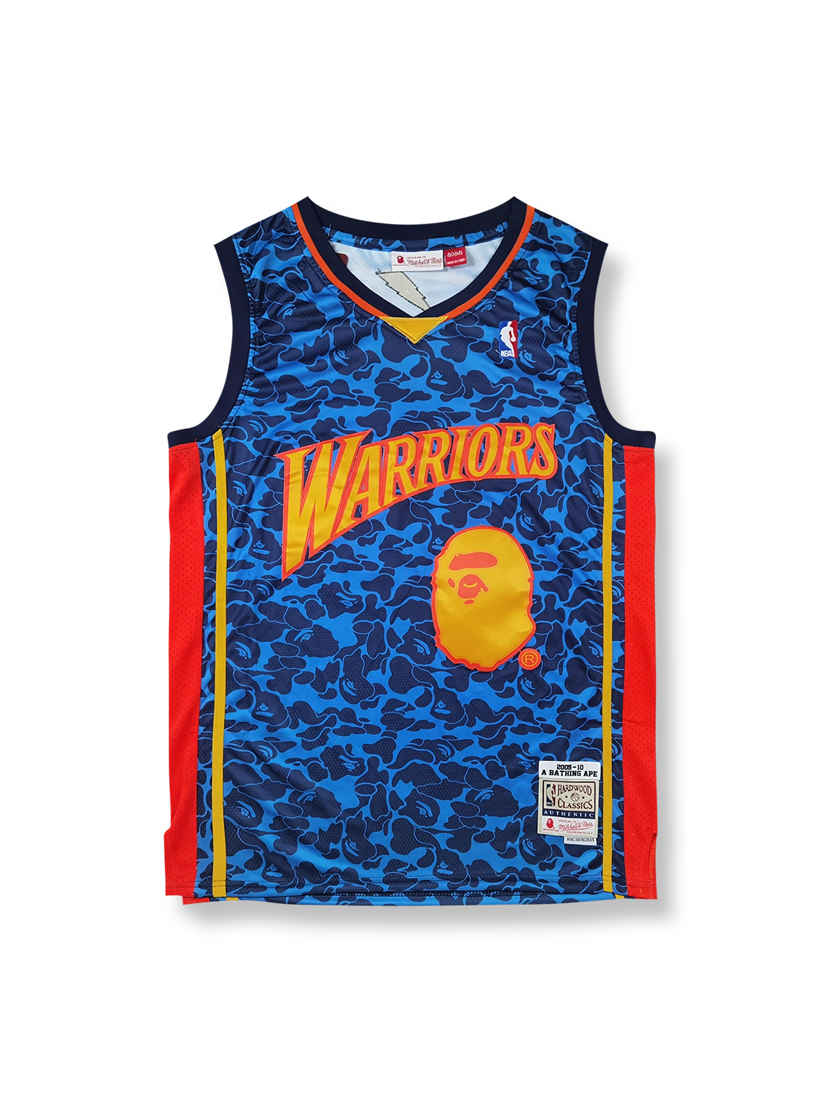 ゴールデンステート・ウォリアーズ 2009-10年 特別版 BAPEコラボ バスケットボールジャージ