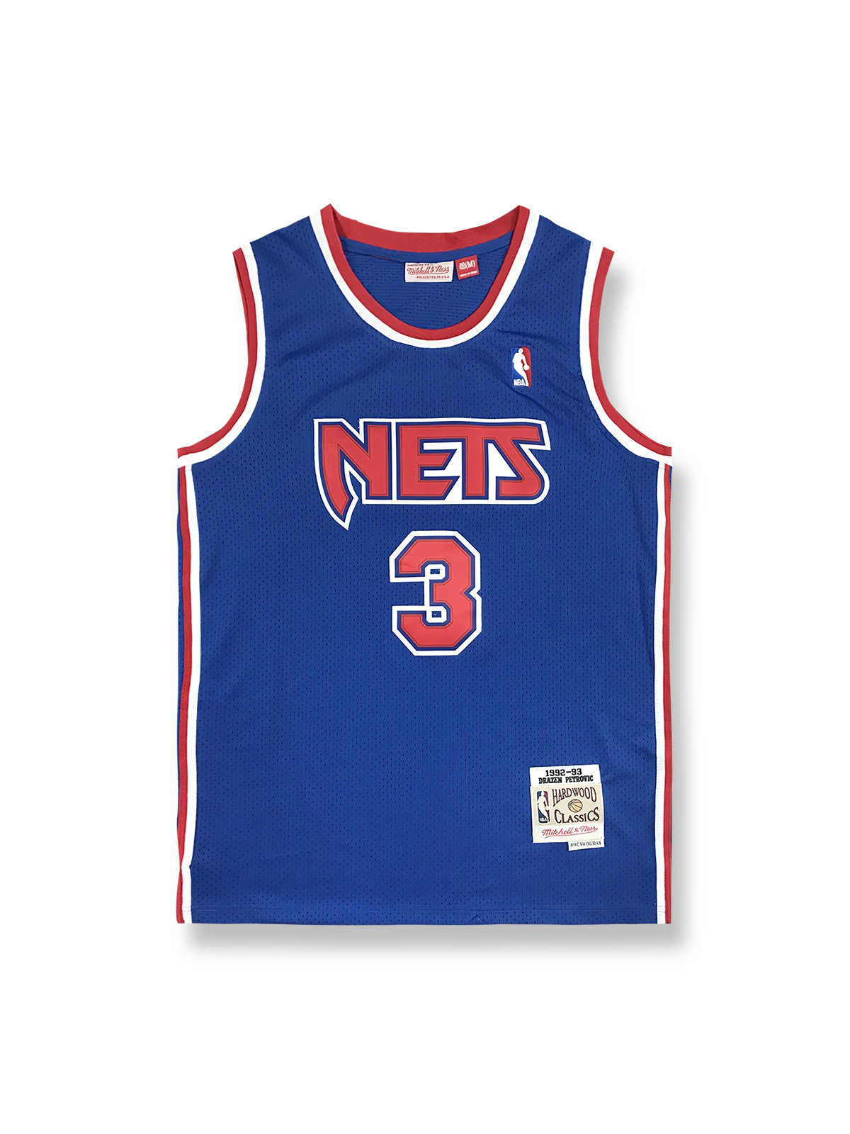 1992-93年 ニュージャージー・ネッツ ホーム ユニフォーム ドラゼン・ペトロヴィッチ 3番、ビンテージバスケットボールシャツ