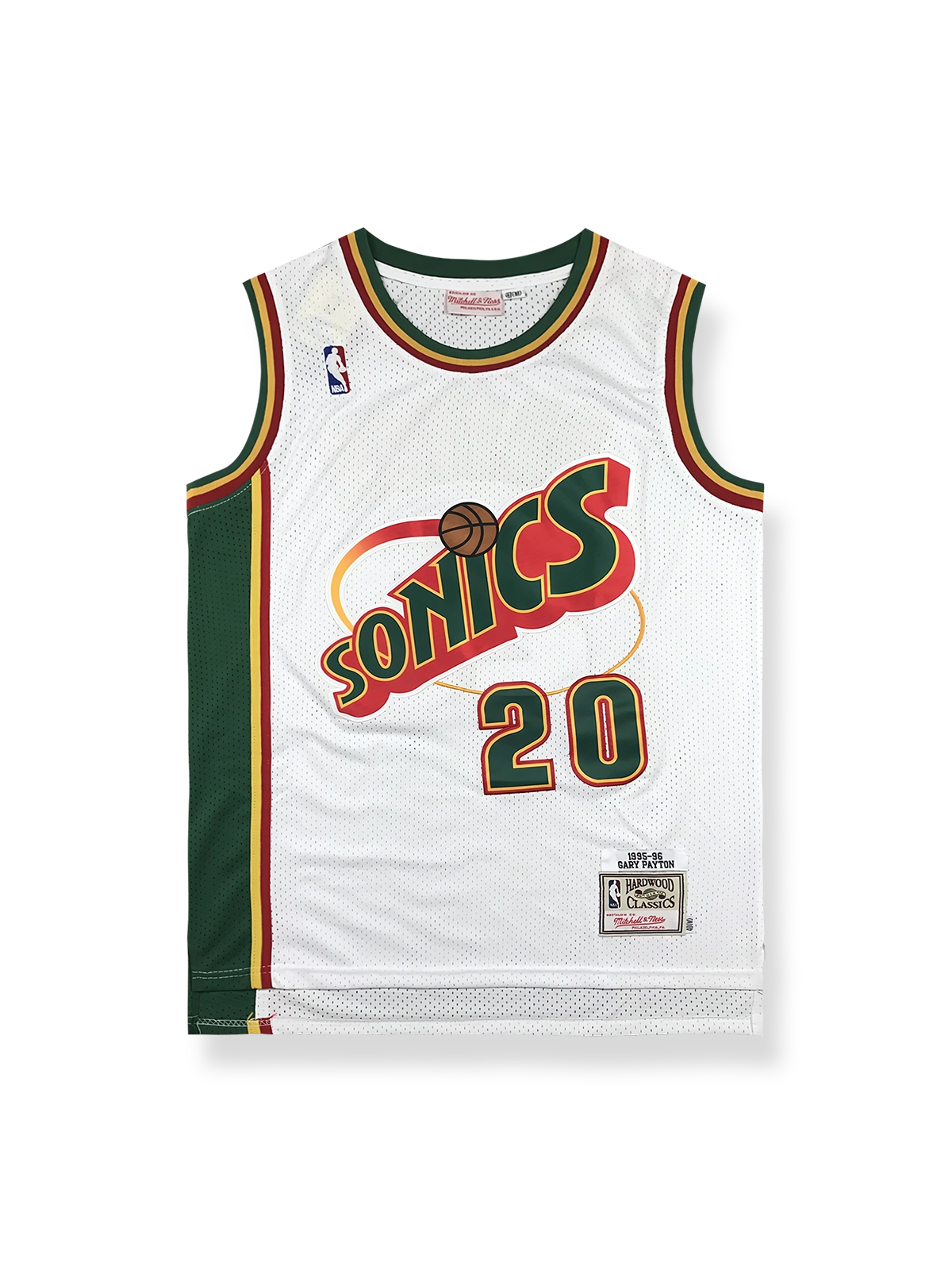 1995-96年 シアトル・スーパーソニックス ホーム ペイトン 20番、ヴィンテージバスケットボールジャージ