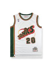 1995-96年 シアトル・スーパーソニックス ホーム ペイトン 20番、ヴィンテージバスケットボールジャージ
