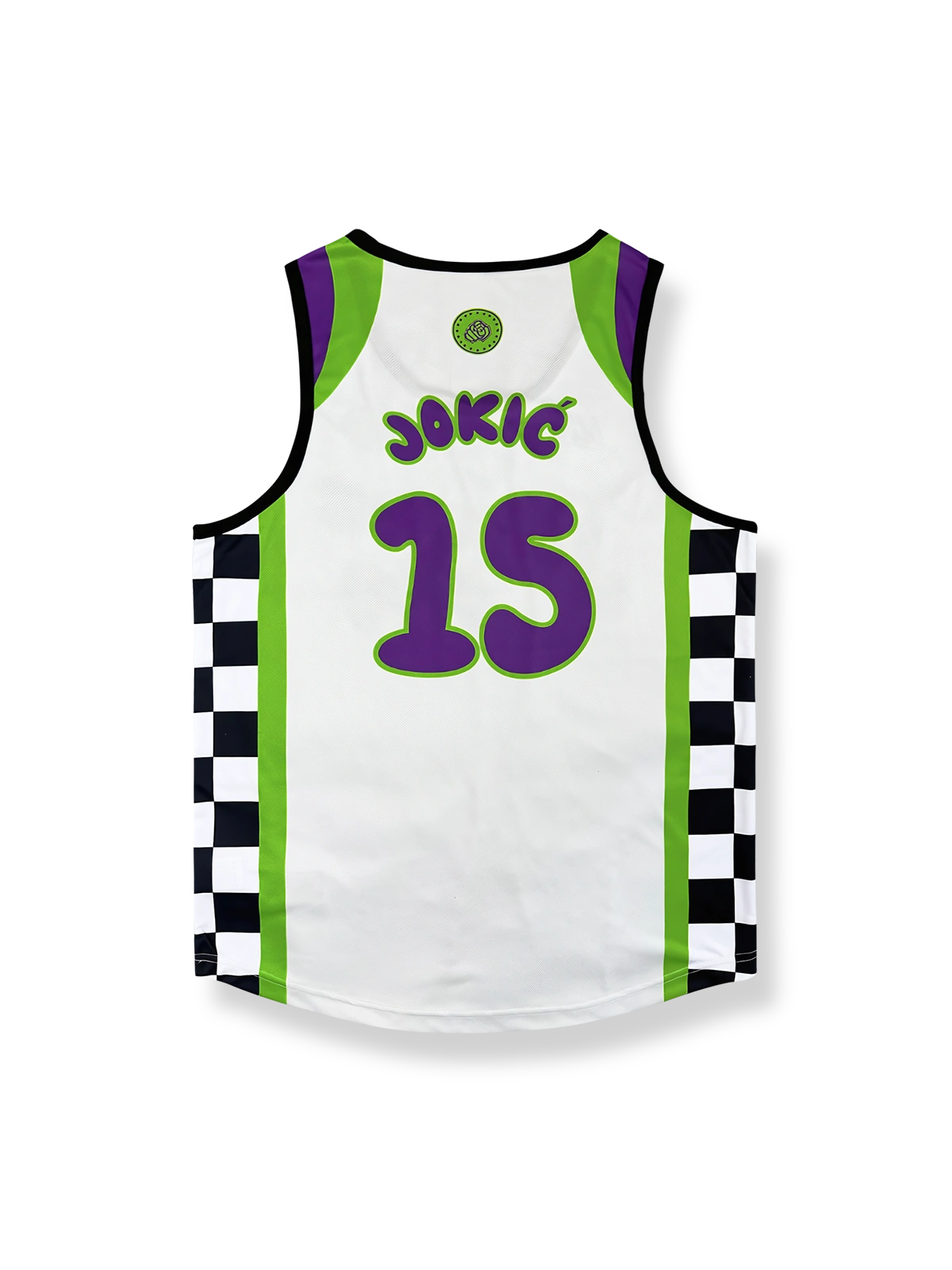 チェッカーボード柄バスケットボールジャージ、速乾通気スポーツモデル