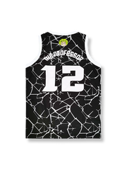 アインシュタインイラストプリントのバスケットボールジャージ、速乾通気スポーツモデル