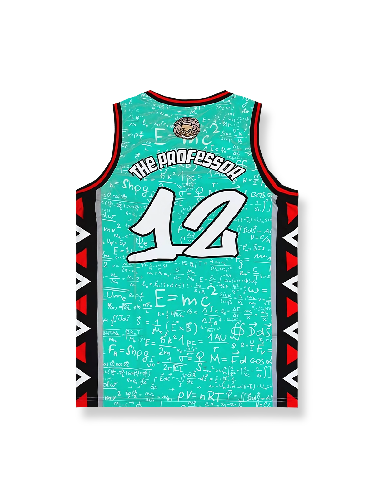 アインシュタインイラストプリントのバスケットボールジャージ、速乾通気スポーツモデル