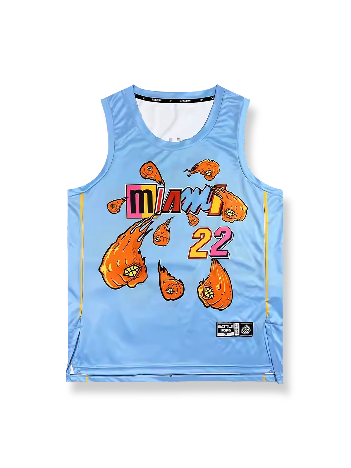 フレイムフィストマイアミ・ヒートバスケットボールジャージ