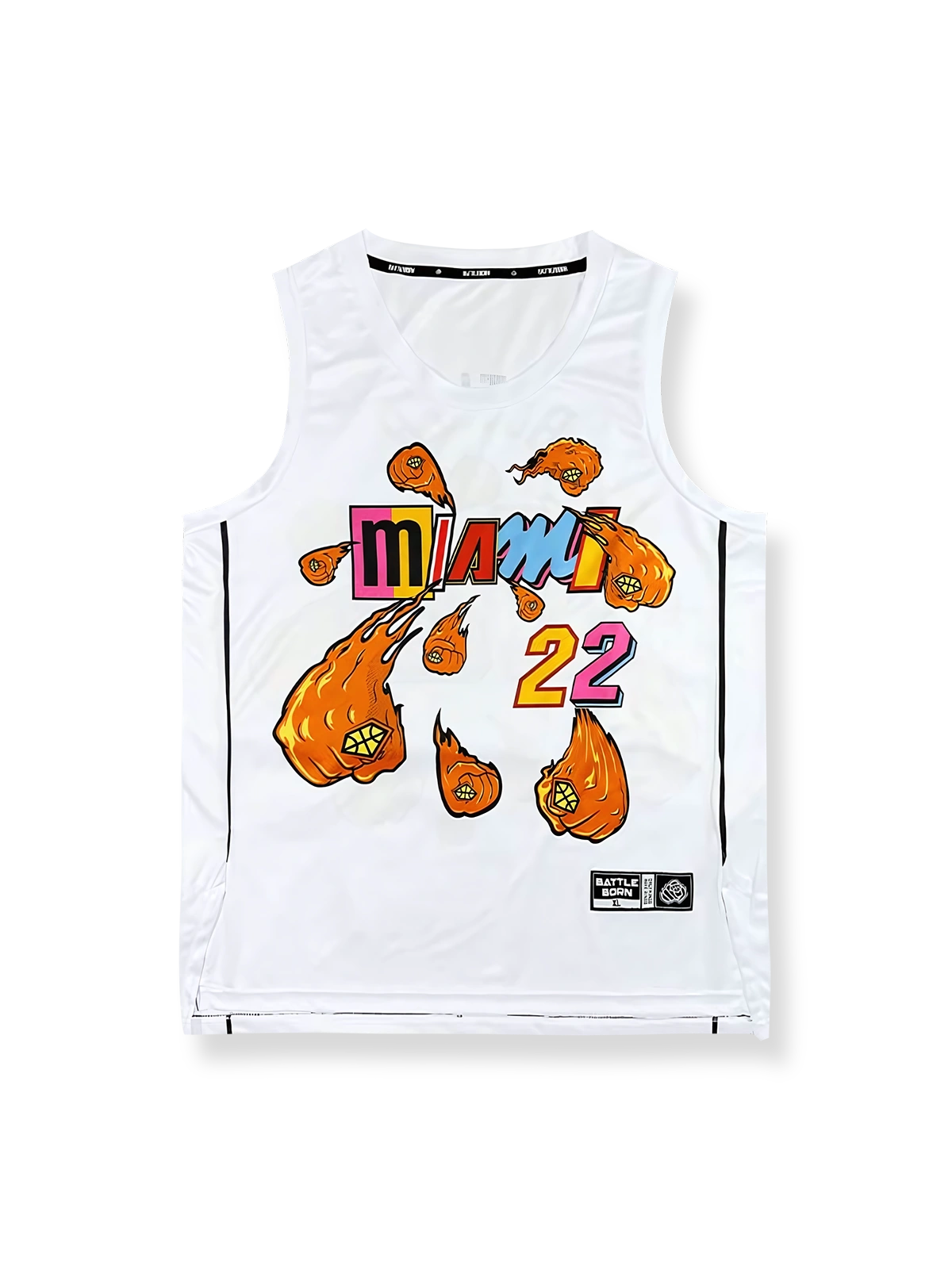 フレイムフィストマイアミ・ヒートバスケットボールジャージ