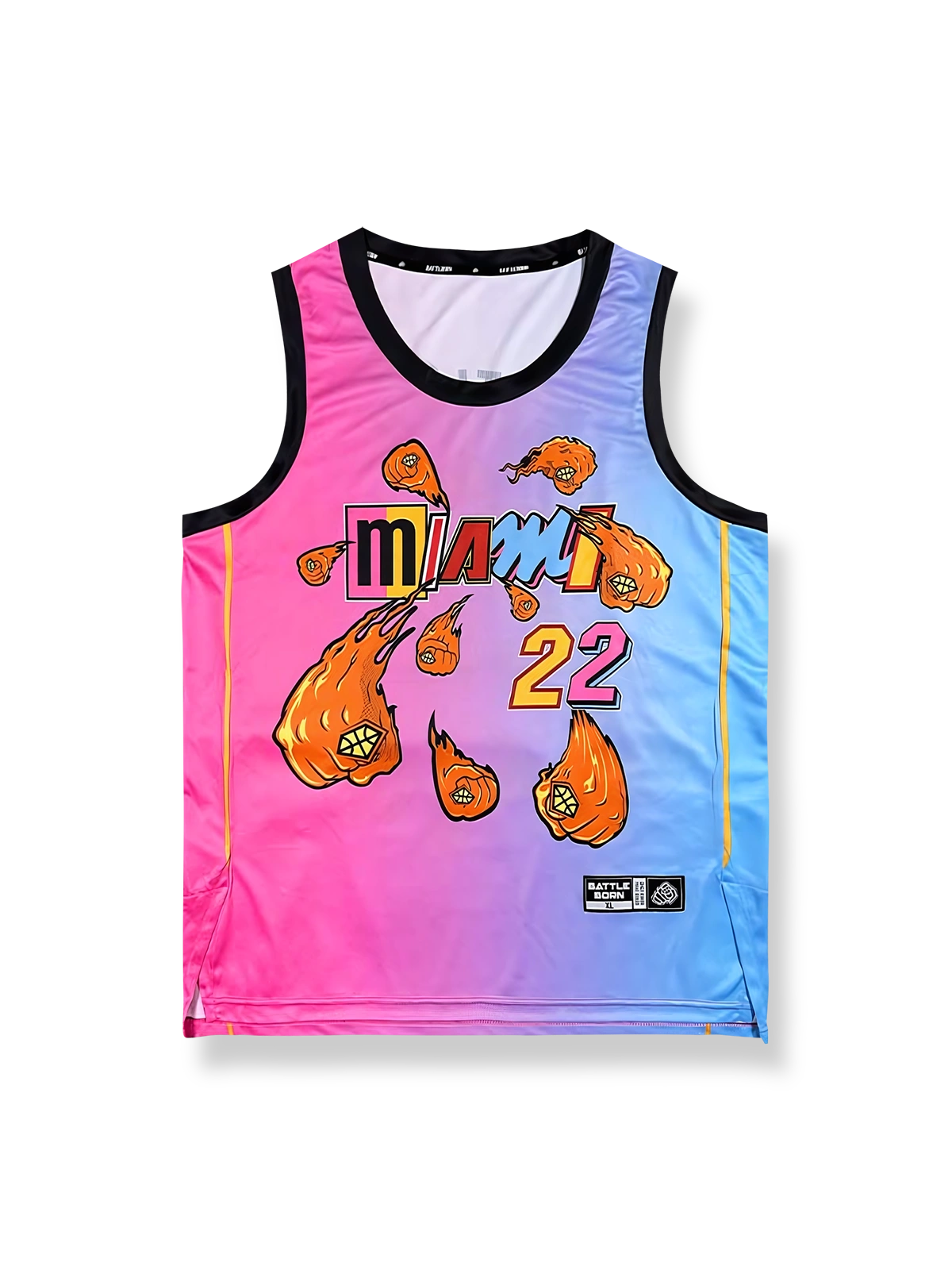 フレイムフィストマイアミ・ヒートバスケットボールジャージ