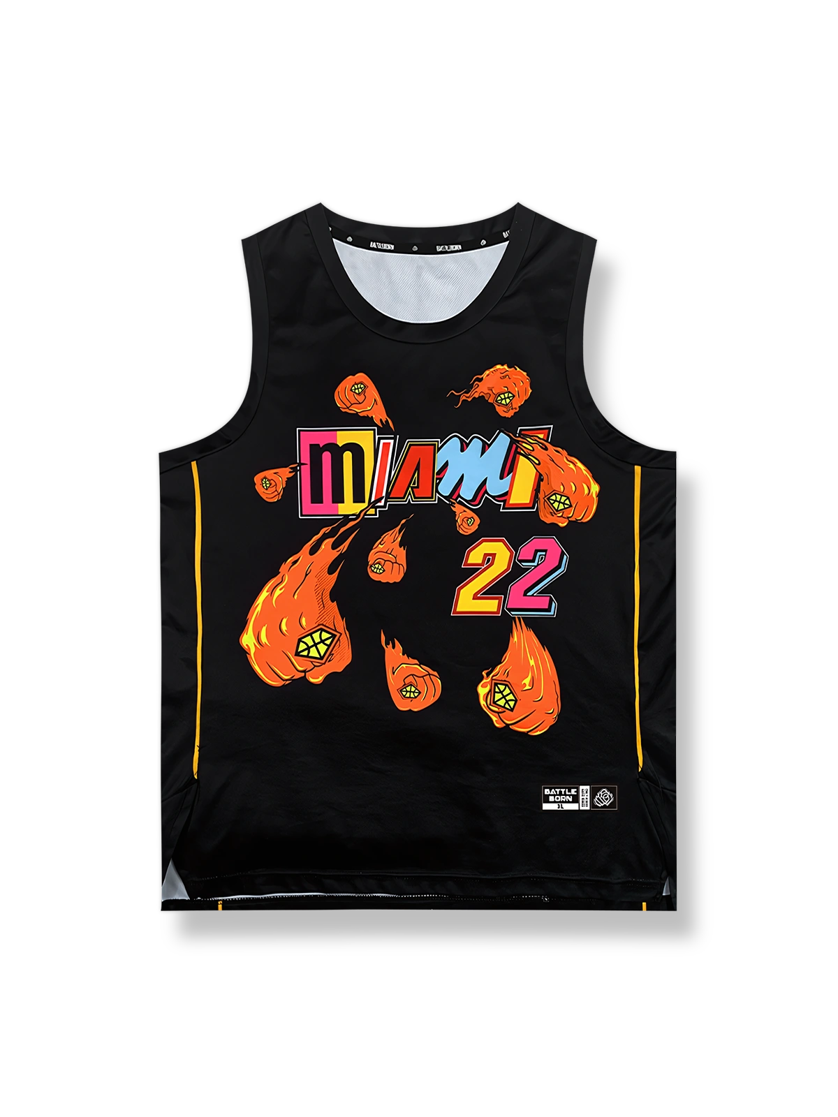 フレイムフィストマイアミ・ヒートバスケットボールジャージ