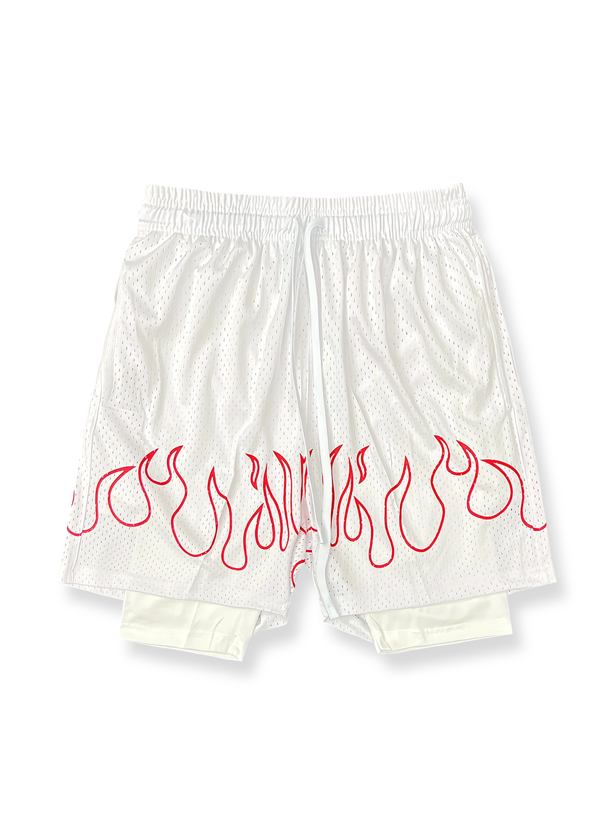 炎シリーズメッシュ速乾バスケットボールショーツ 三分丈