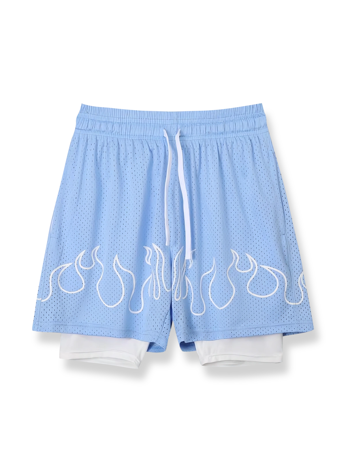 炎シリーズメッシュ速乾バスケットボールショーツ 三分丈