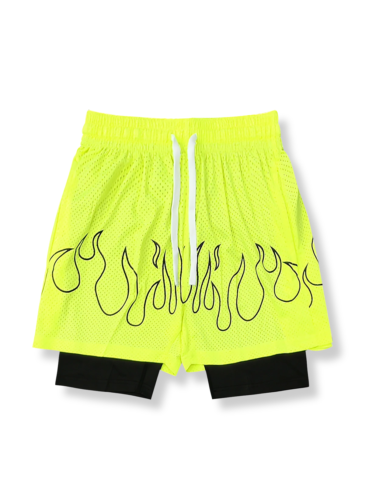 炎シリーズメッシュ速乾バスケットボールショーツ 三分丈