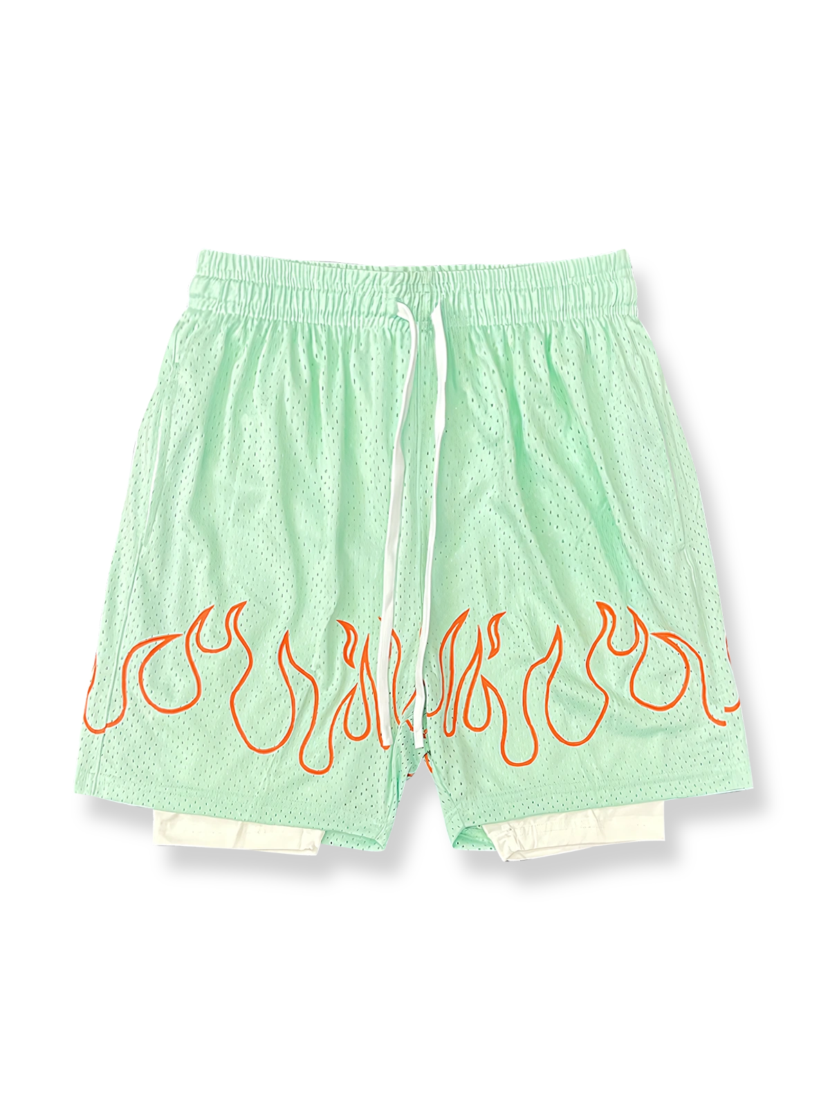 炎シリーズメッシュ速乾バスケットボールショーツ 三分丈