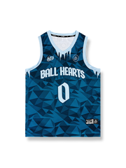 氷河プリント クイックドライ バスケットボールジャージ 0番