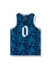 氷河プリント クイックドライ バスケットボールジャージ 0番