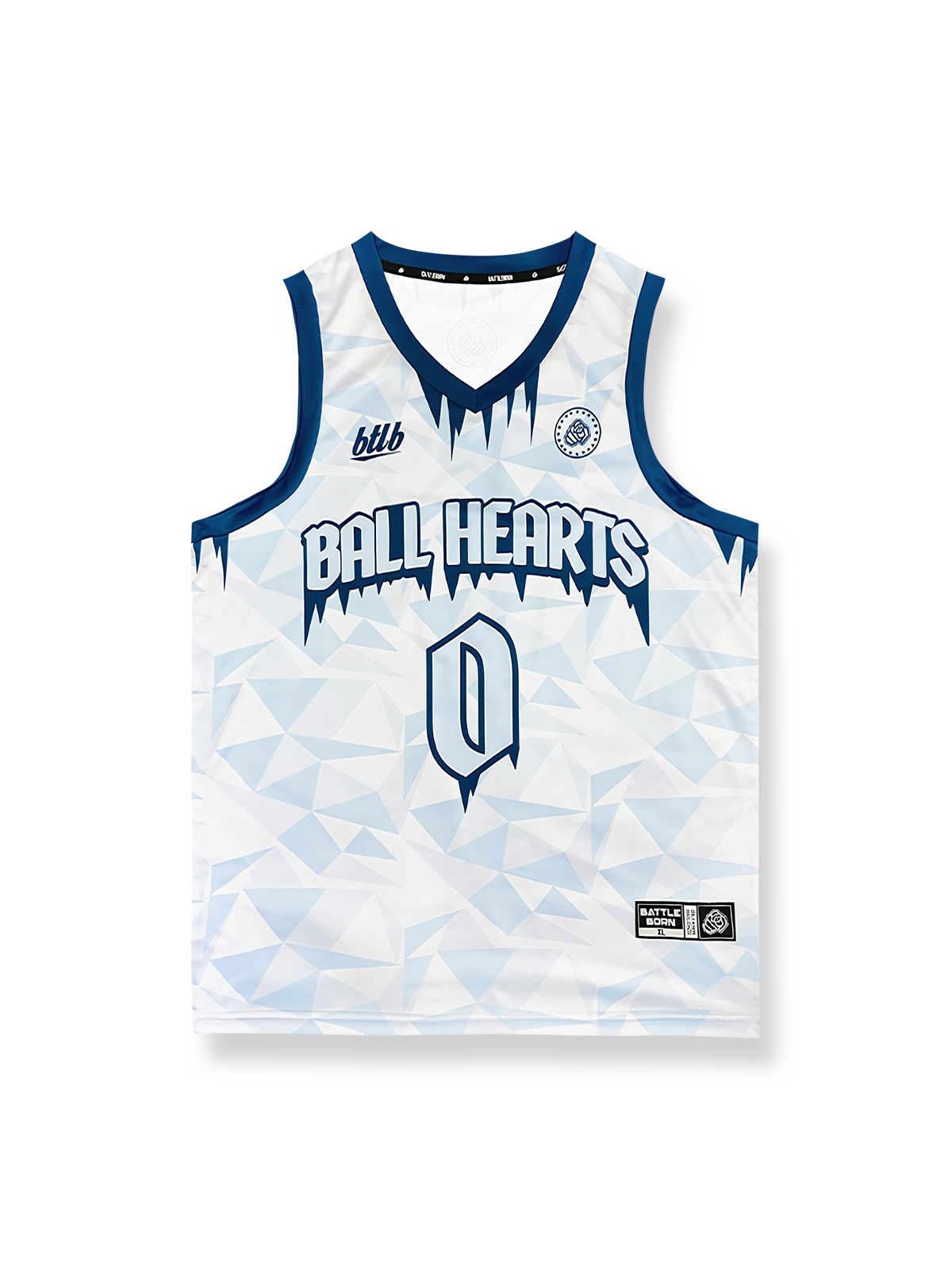 氷河プリント クイックドライ バスケットボールジャージ 0番