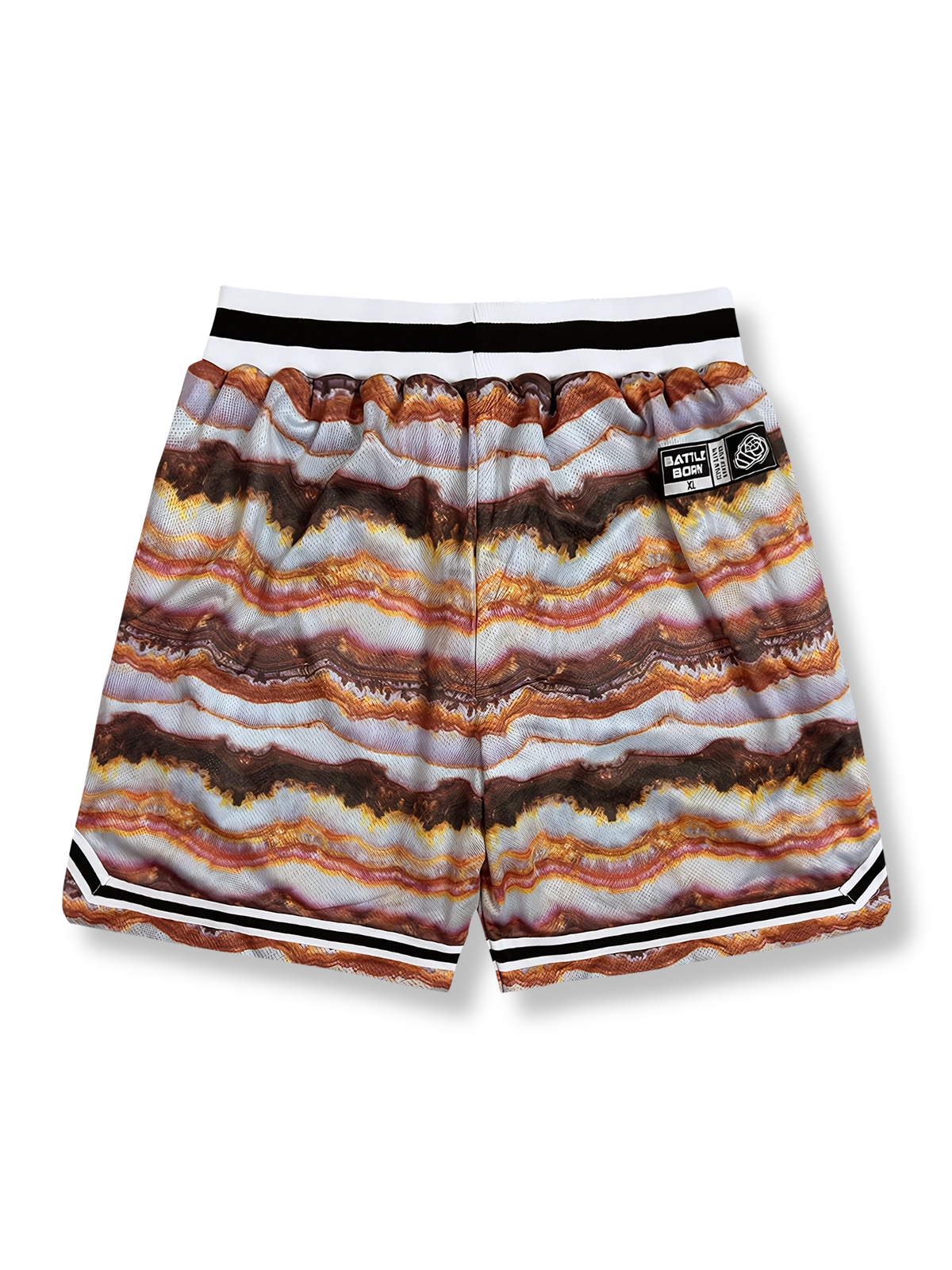 花崗岩模様バスケットボールショーツ 五分丈