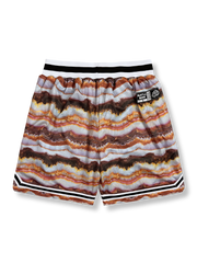 花崗岩模様バスケットボールショーツ 五分丈