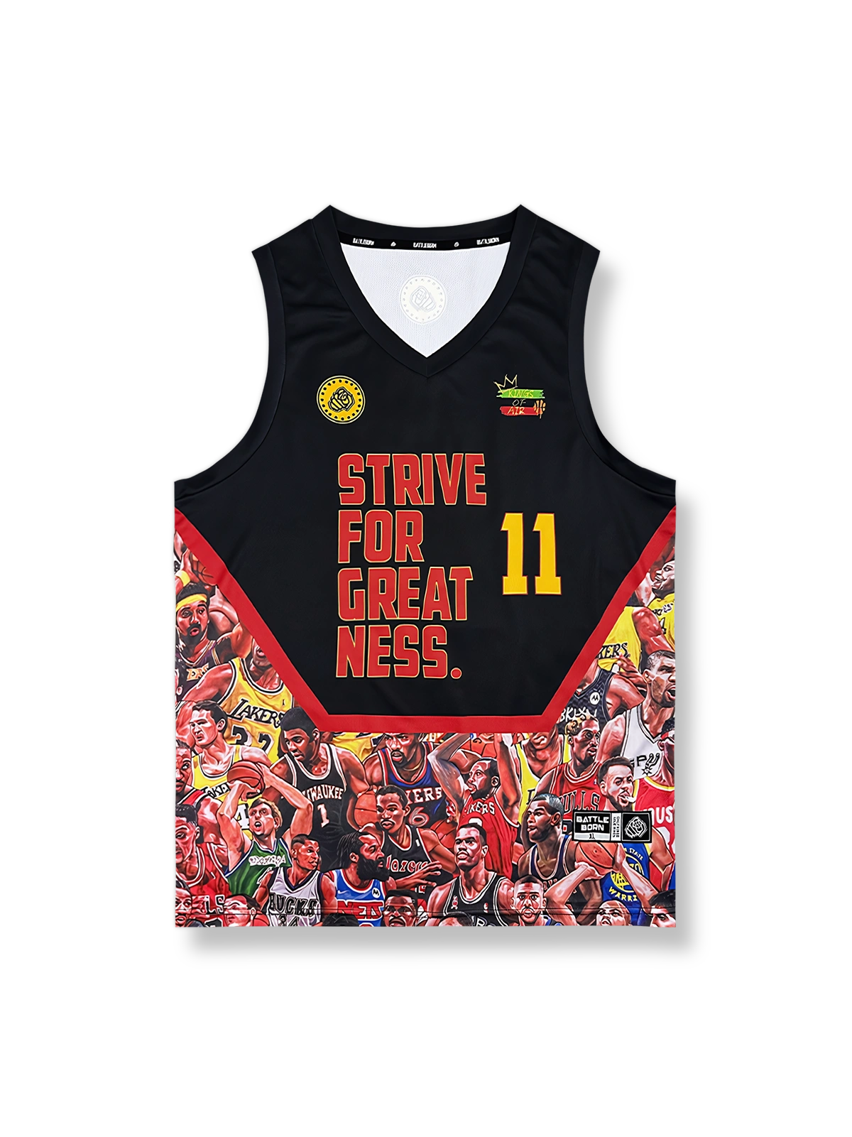 名人堂プリント クイックドライ バスケットボールジャージ 11番