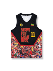 名人堂プリント クイックドライ バスケットボールジャージ 11番