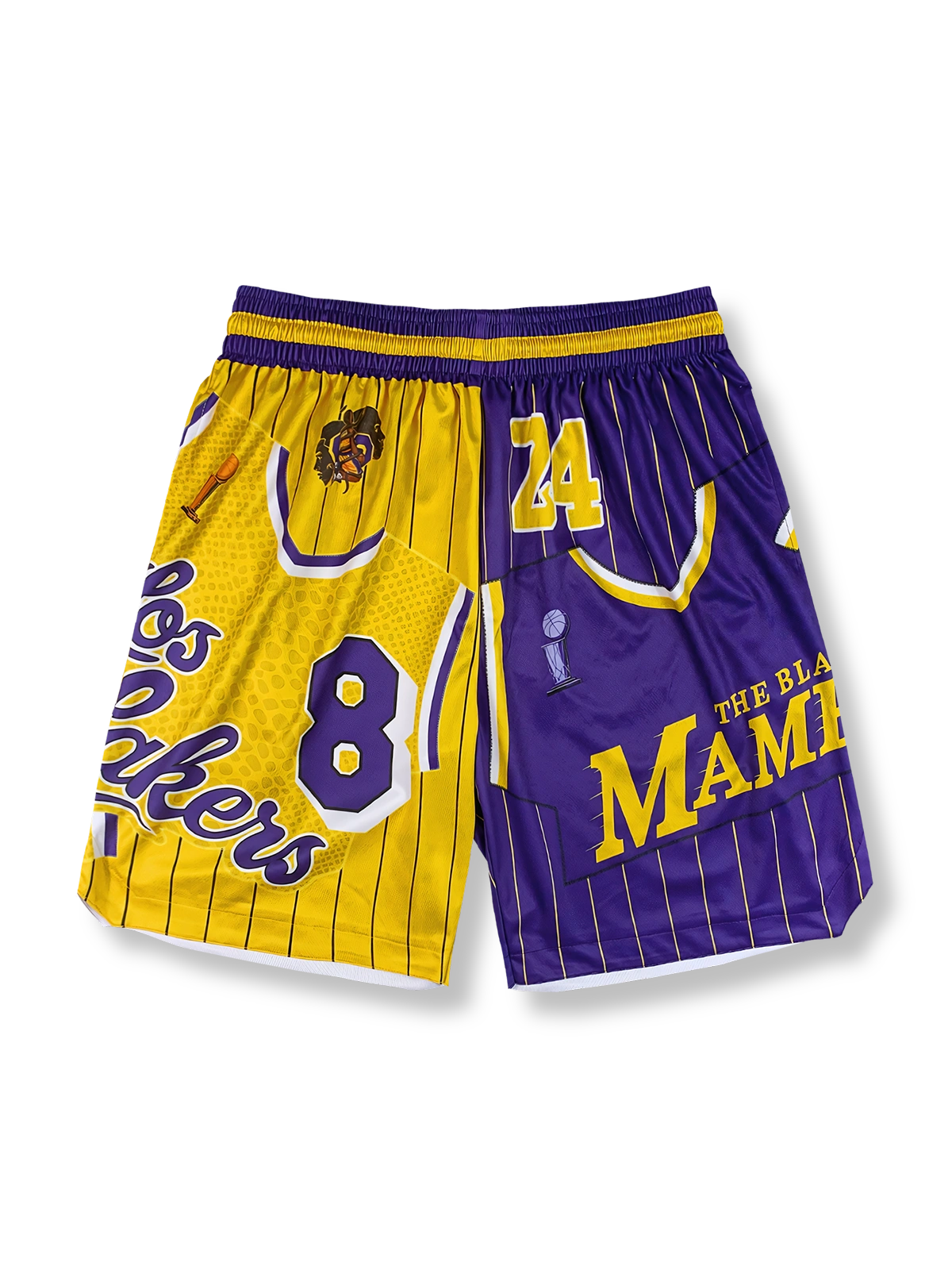 ストリートバスケットボール レイカーズテーマ 速乾バスケットボールショーツ 四分丈