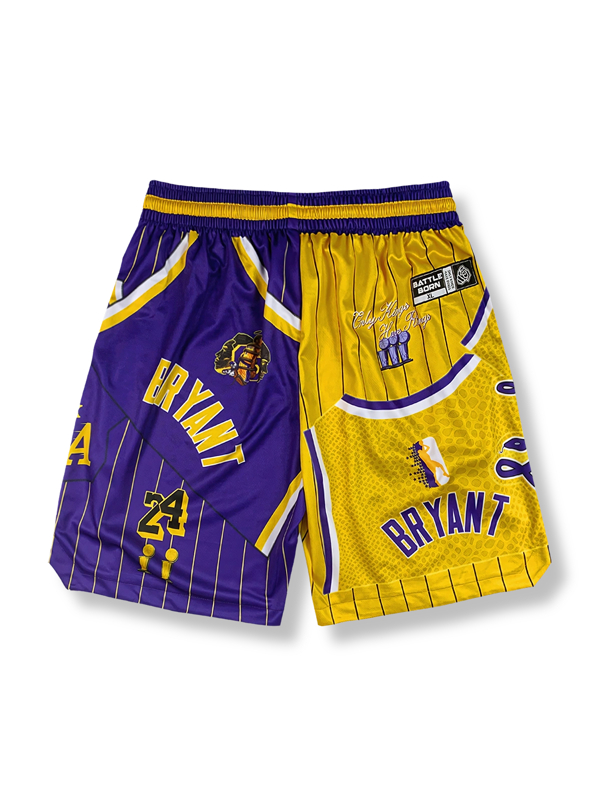 ストリートバスケットボール レイカーズテーマ 速乾バスケットボールショーツ 四分丈