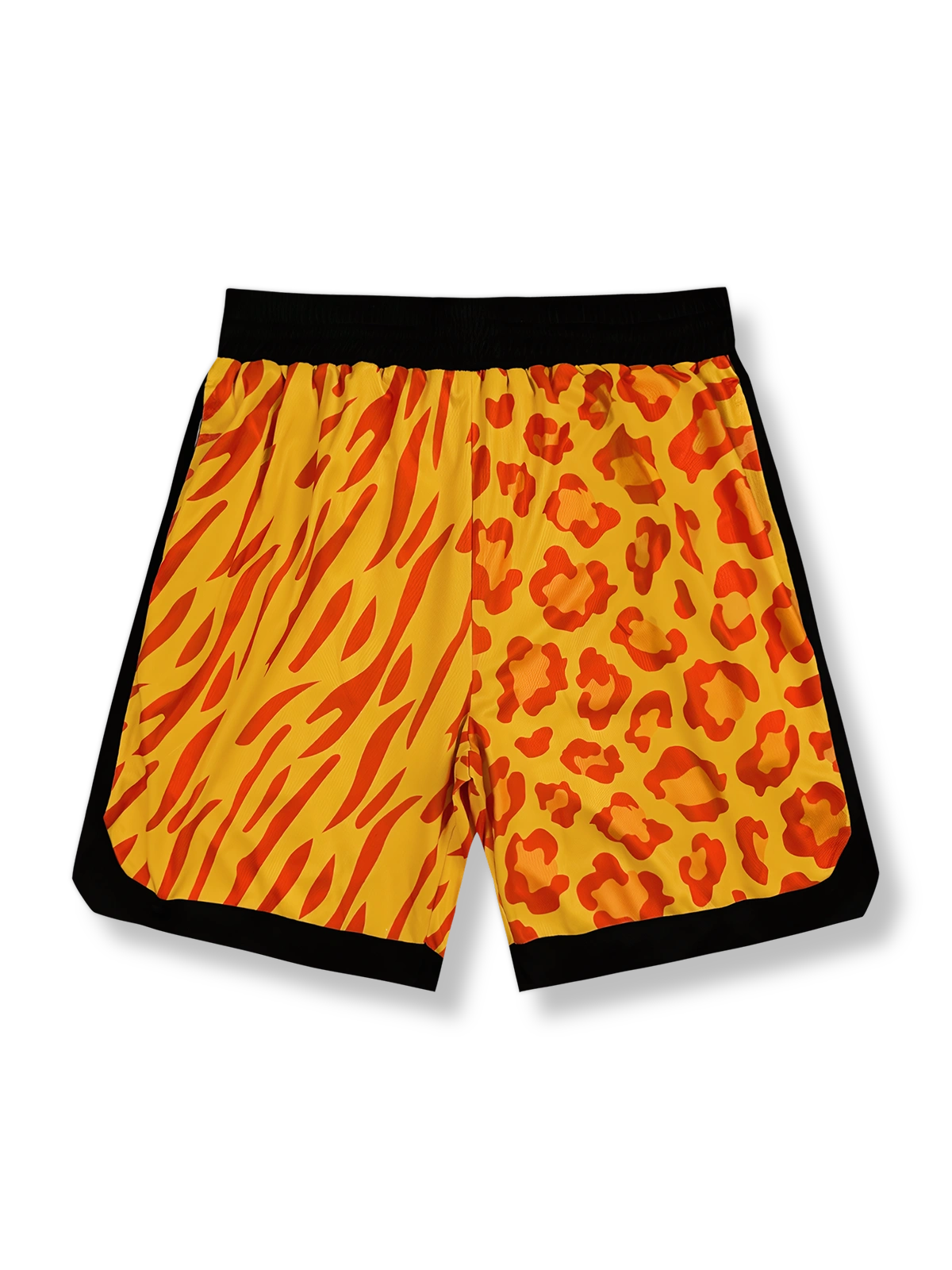 レオパード柄ツートンバスケットボールショーツ 四分丈
